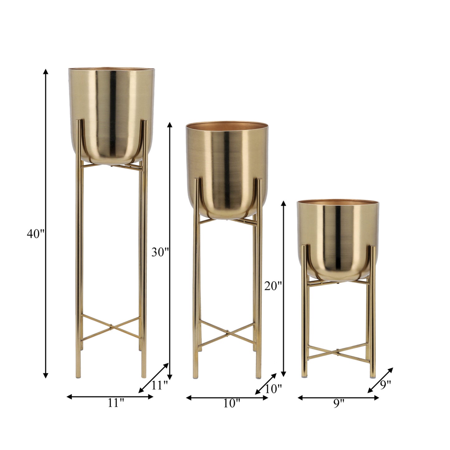 Alkia S/3 Metal Planters