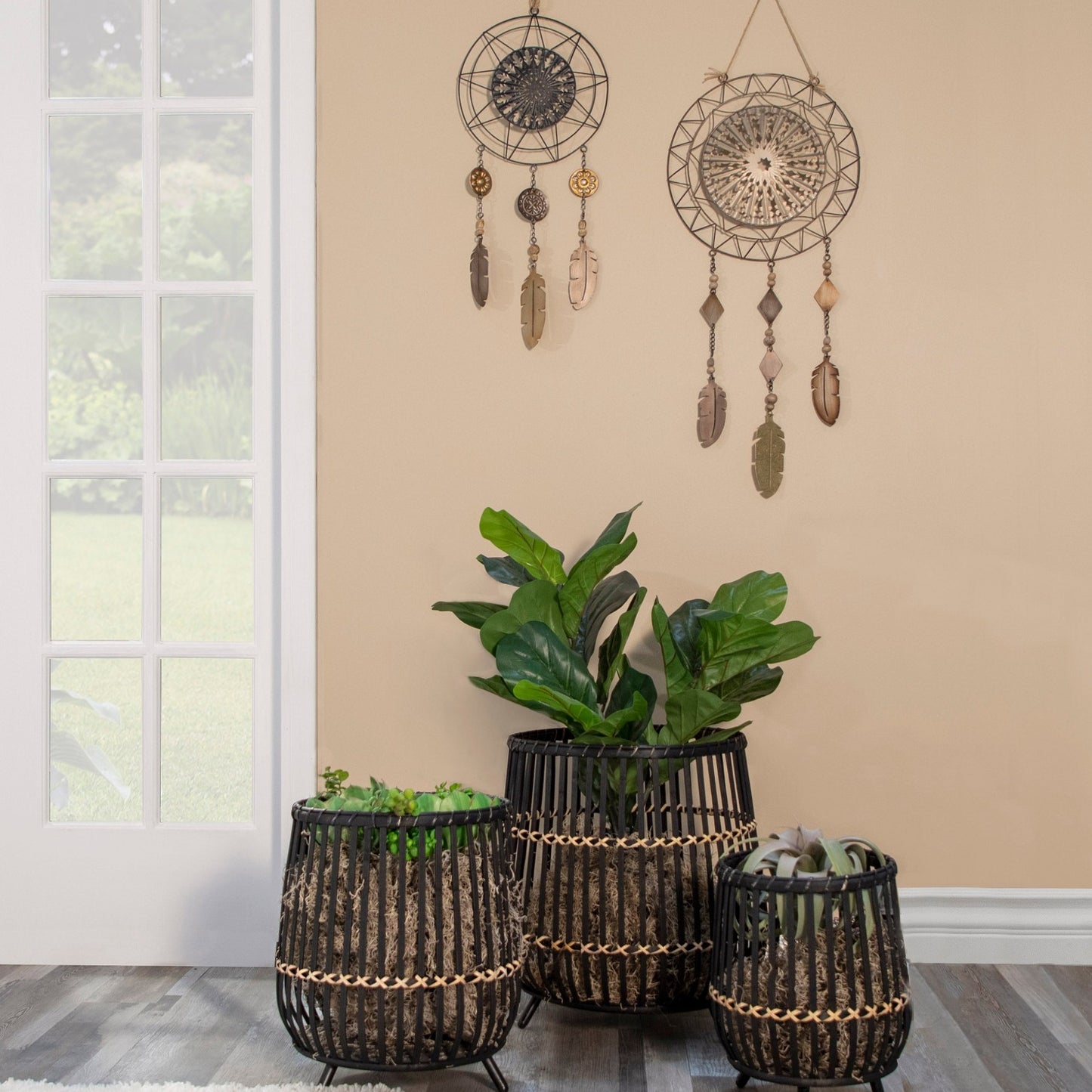 Mualana Bamboo Footed Planters